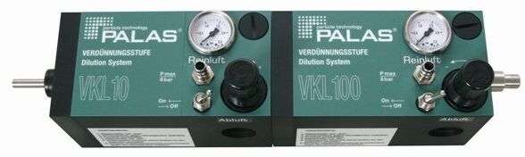 VKL 100: Verdünnungssystem mit Verdünnungsfaktor 1:100, Konzentration von Aerosolen