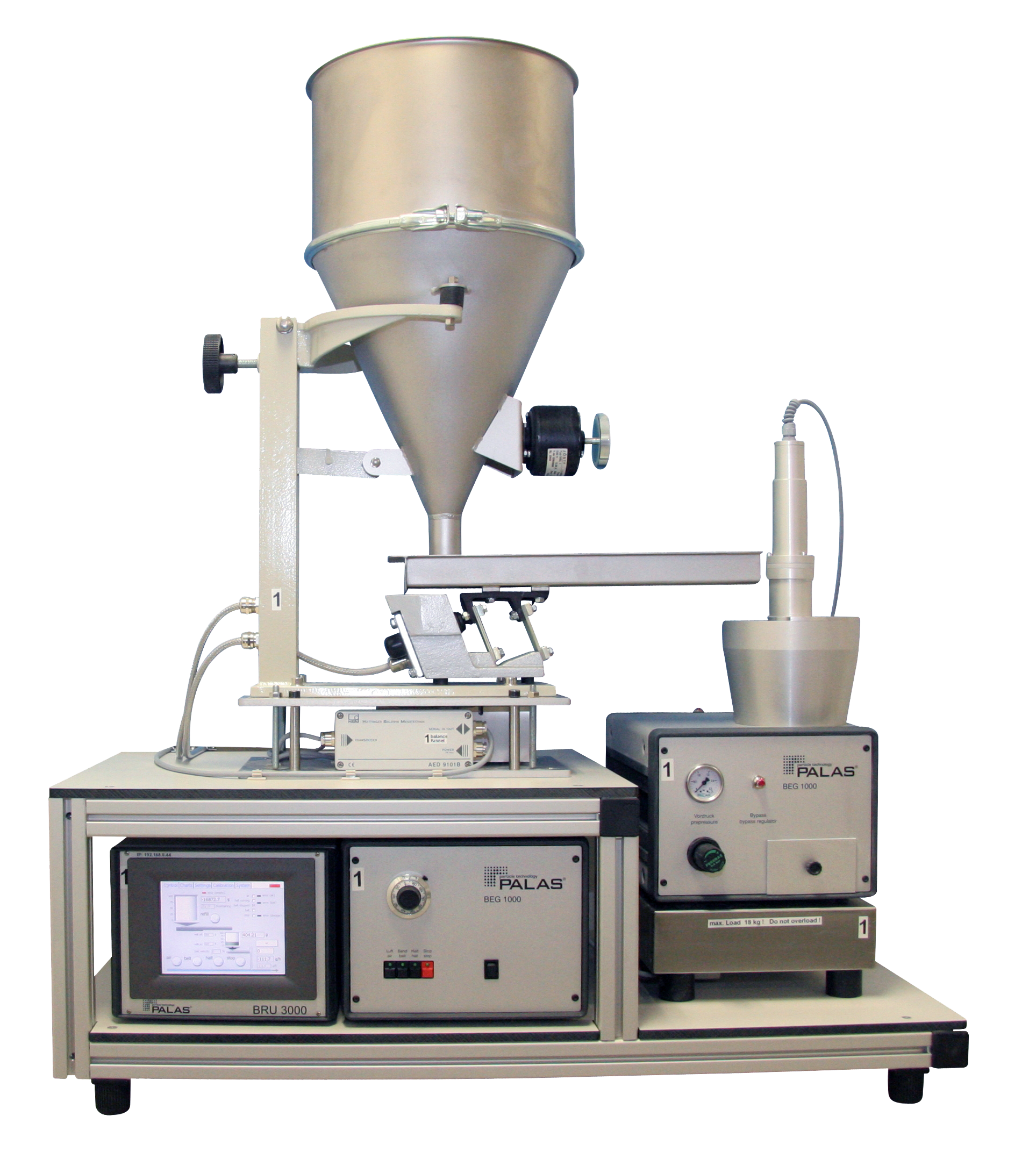 BEG 3000: Automatische Massenstromregelung. Dispergiert Test-Pr&uuml;faerosole aus Pulvern, St&auml;uben, Pollen.