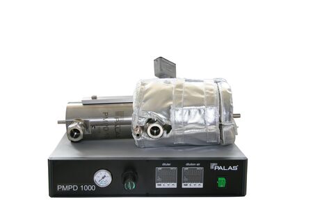 PMPD 1000: Ejektor Verdünnungssystem, Ejektorprinzip,  Partikelgrößenverteilung