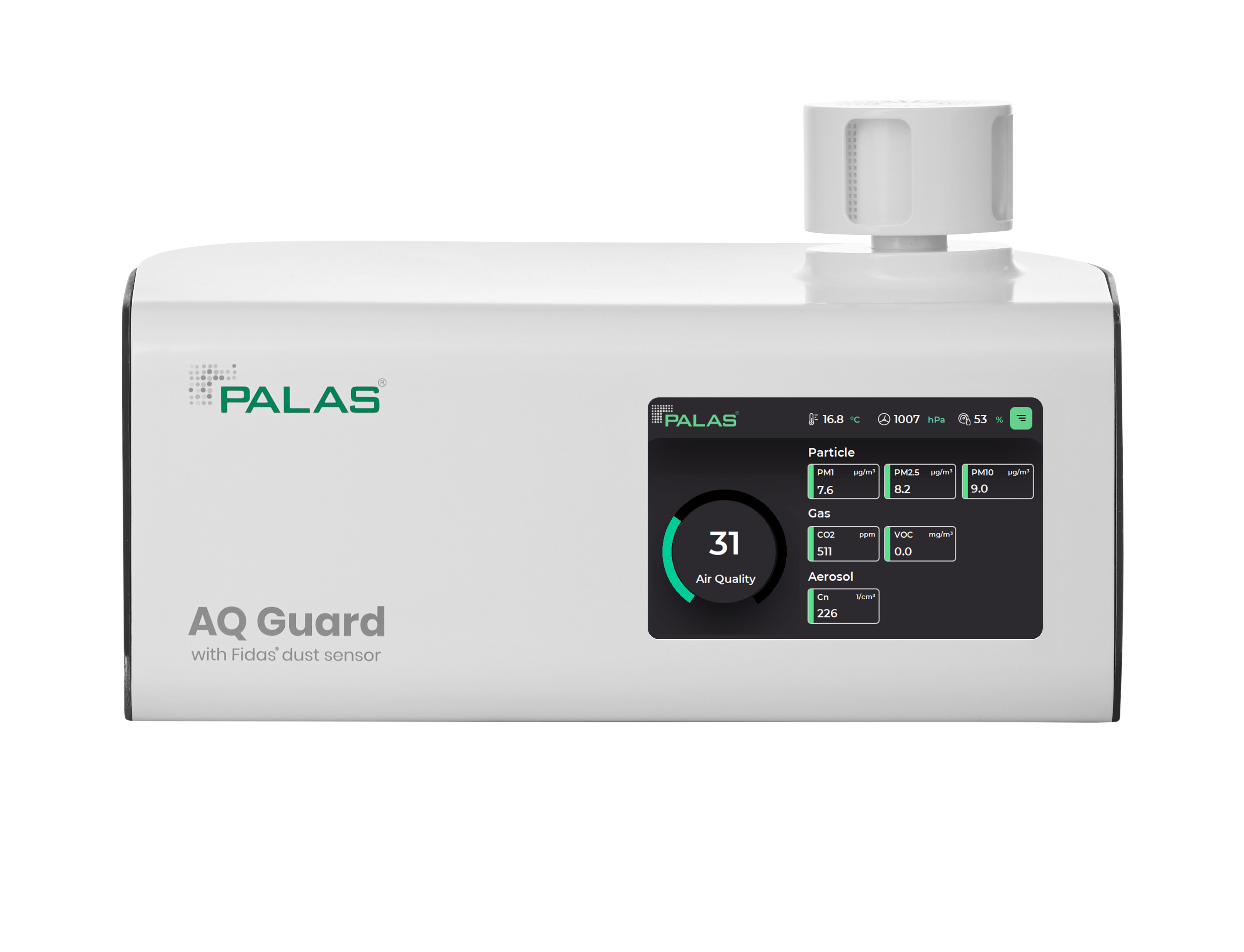 Palas® introduces AQ Guard Ambient, a measuring device offering reliable and precise information about air quality. Versatile and suitable for a variety of applications in monitoring ambient air quality.
