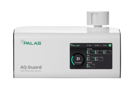 AQ Guard Ambient With a Monitor: Reliable Air Quality Monitoring Device by Palas® Palas® introduces AQ Guard Ambient, a measuring device offering reliable and precise information about air quality. Versatile and suitable for a variety of applications in monitoring ambient air quality.