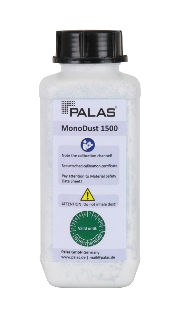 MonoDust 1500: Monodisperse Partikel, Kalibrierung von Partikelmessger&auml;ten
