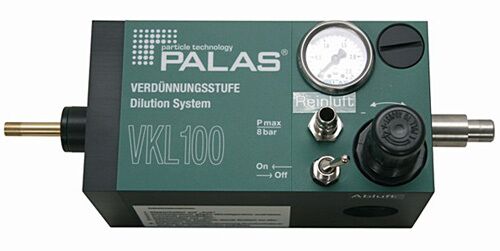 VKL 100: Verdünnungssystem mit Verdünnungsfaktor 1:100, Konzentration von Aerosolen